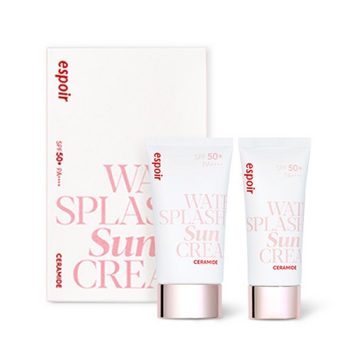 에딧비톤업선세럼 - 에스쁘아 워터 스플래쉬 선크림 세라마이드 60ml + 30ml 세트 SPF50+ PA++++, 1세트