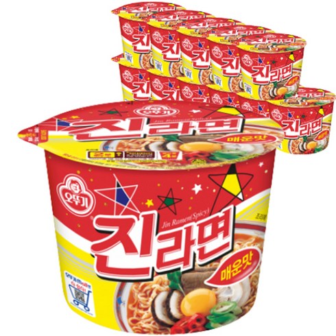 오뚜기 진라면 매운맛 컵 110g, 12개