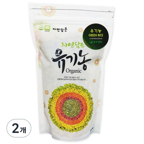 바비조아 자연담은 유기농 그린 라이스, 2개, 800g