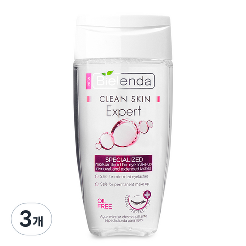 비엘렌다 엑스퍼트 스페셜라이즈드 아이 메이크업 리무버, 3개, 150ml