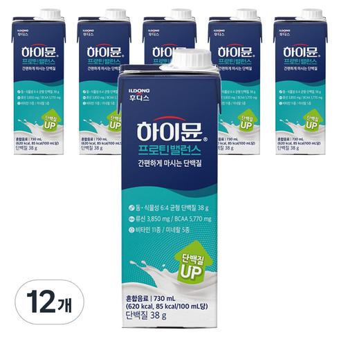 하이뮨 - 일동후디스 하이뮨 프로틴 밸런스 음료, 730ml, 12개