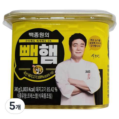 빽햄 - 백종원의 빽햄, 340g, 5개