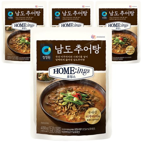 청정원 호밍스 남도추어탕, 450g, 4개