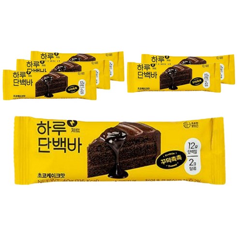 프로틴방앗간 하루단백질바 제트 초코케이크맛, 40g, 6개