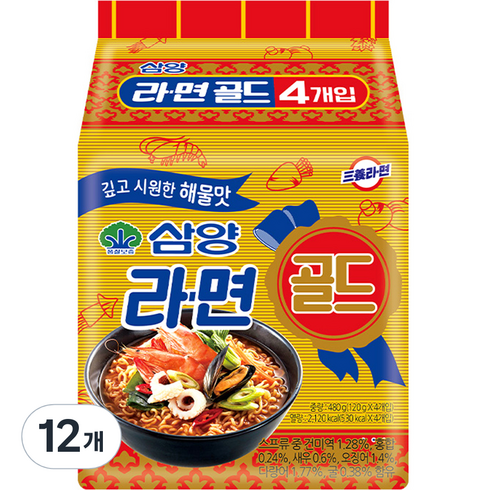 삼양라면 골드 120g, 12개