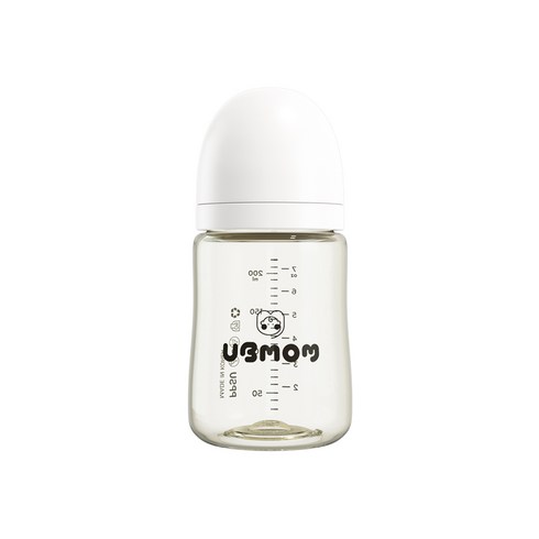 유비맘젖병 - 유비맘 시그니처 노꼭지 젖병, 화이트, 200ml, 1개