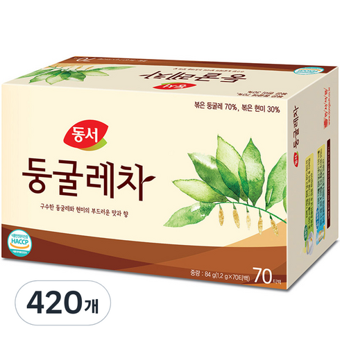 동서 둥굴레차 티백, 1.2g, 70개입, 6개