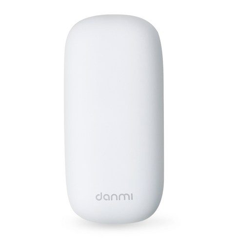 2023년 가성비 최고 단미조약돌 - 단미 조약돌 USB 충전식 손난로 보조배터리 5000mAh + 전용 파우치, pebble, 화이트