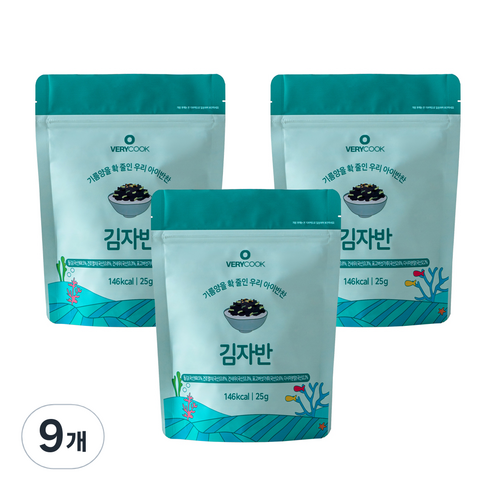 베리쿡 - 베리쿡 김자반 아이 반찬 25g, 9개, 조미 김자반맛