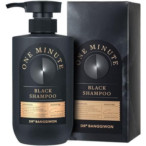 2023년 가성비 최고 염색샴푸 - 닥터방기원 새치 염색 1분 블랙샴푸, 1개, 500ml