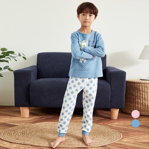 롤리트리 아동용 삼중지 포근 실내복 상하 세트 SD1