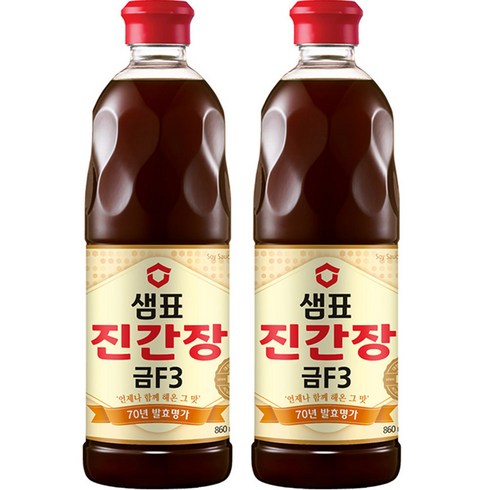 샘표진간장금f3 - 샘표 진간장 금F3, 860ml, 2개