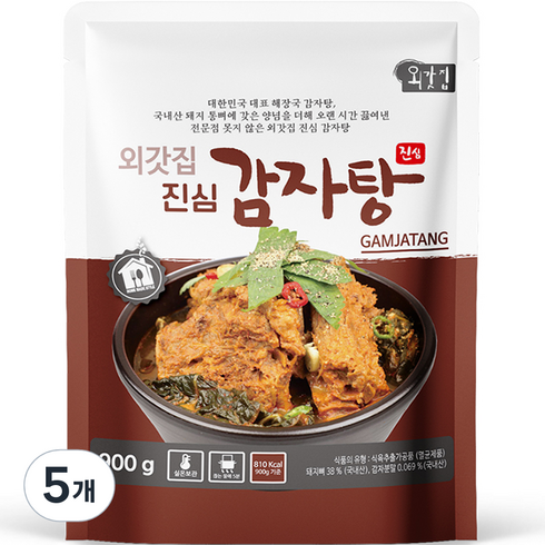 외갓집 진심 감자탕, 900g, 5개