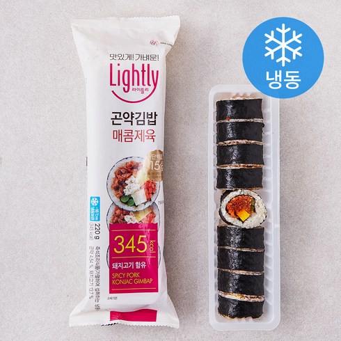 곤약김밥 - 라이틀리 매콤제육 곤약김밥 (냉동), 220g, 1개