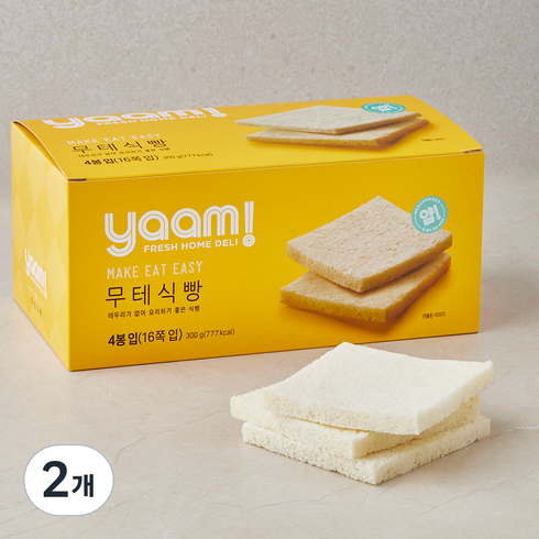 테무 - 얌 무테식빵, 300g, 2개