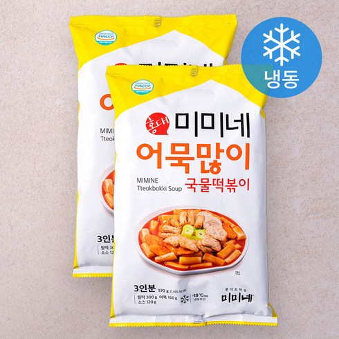 어묵대장떡볶이 - 미미네 어묵많이 국물떡볶이 (냉동), 570g, 2봉