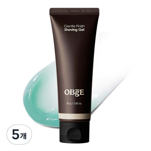 OBge 젠틀 피니쉬 쉐이빙젤, 80g, 5개
