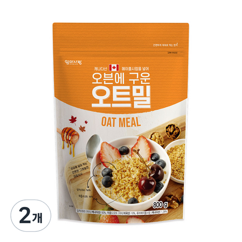 엄마사랑 오븐에 구운 오트밀, 800g, 2개