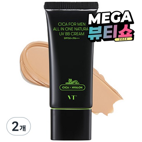 남자cc크림 - VT 시카 포맨 올인원 내추럴 UV BB크림 30ml, 보통 피부용, 2개