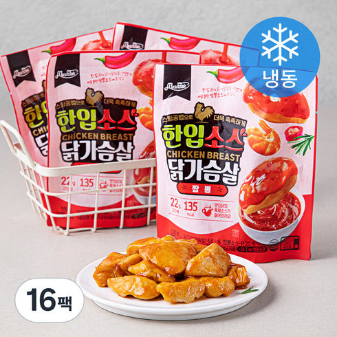 맛있닭 한입 소스 닭가슴살 짬뽕 (냉동), 100g, 16팩