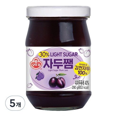자두잼 - 오뚜기 자두쨈, 290g, 5개