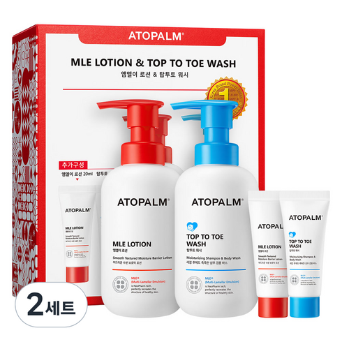 아토팜세트 - 아토팜 엠엘이 로션 300ml + 20ml + 탑투토 워시 300ml + 20ml 세트, 2세트