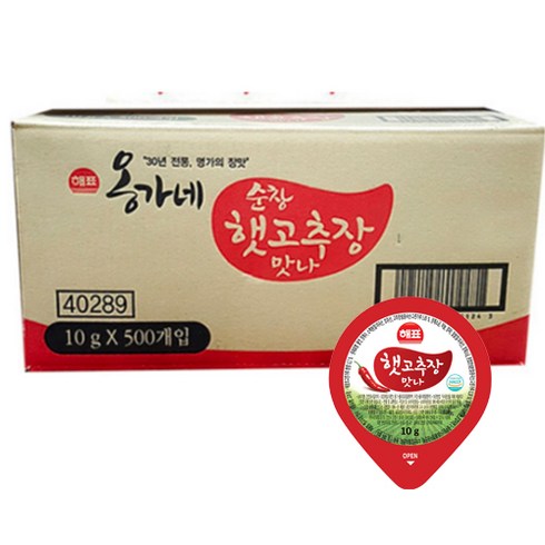 해표 옹가네 순창 맛나 햇고추장, 10g, 500개