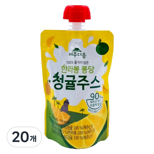 제주면세점골든듀 - 제주다믐 한라봉 퐁당 청귤주스, 20개, 100ml