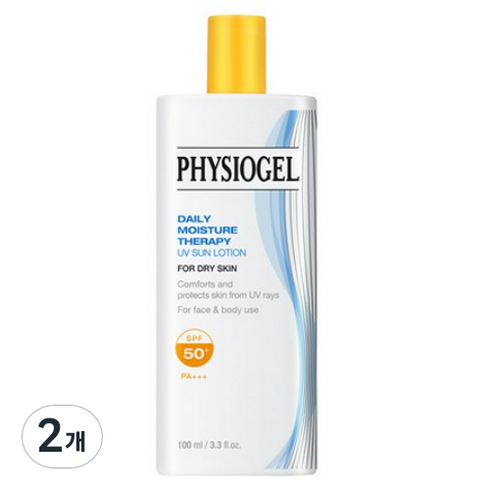 피지오겔 데일리 모이스쳐 테라피 UV 패밀리 썬 로션 SPF50+ PA+++, 100ml, 2개