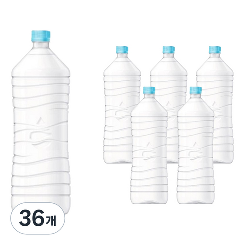 롯데 하늘샘 무라벨 생수, 36개, 2L