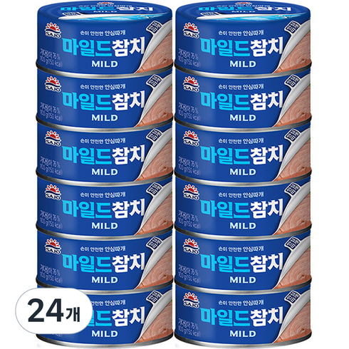 사조 마일드 참치 안심따개, 24개, 100g