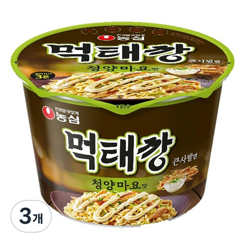 먹태깡 큰사발면 청양마요맛 118g, 3개