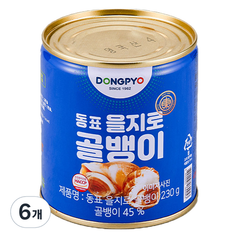 동원골뱅이230 - 동표을지로 골뱅이 통조림, 230g, 6개