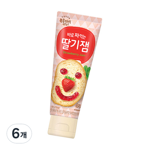 복음자리 바로 짜먹는 딸기잼, 100g, 6개