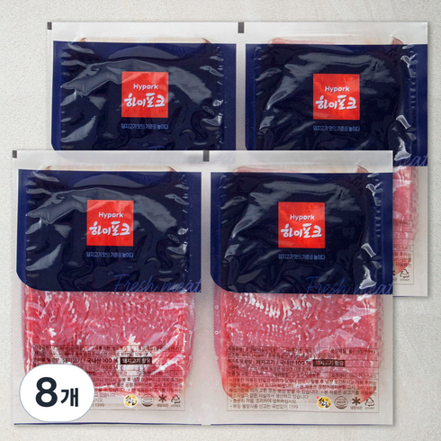 하이포크 산지직송 뒷다리 불고기용 (냉장), 500g, 8개