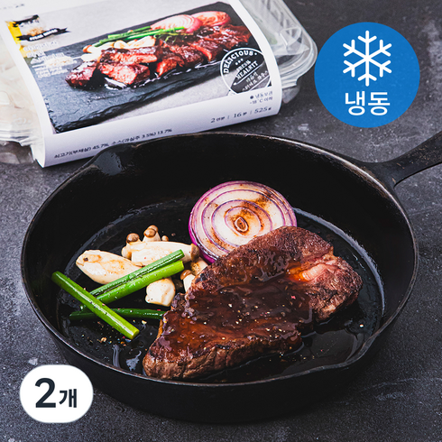 2023년 가성비 최고 스테이크세트 - 바른식 스테이크 하우스 아메리칸 와인 스테이크 (냉동), 525g, 2개