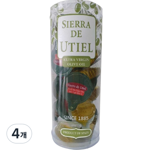 시에라 데 유티엘 엑스트라버진 올리브 오일 싱글포션 캡슐 25p, 250ml, 4개