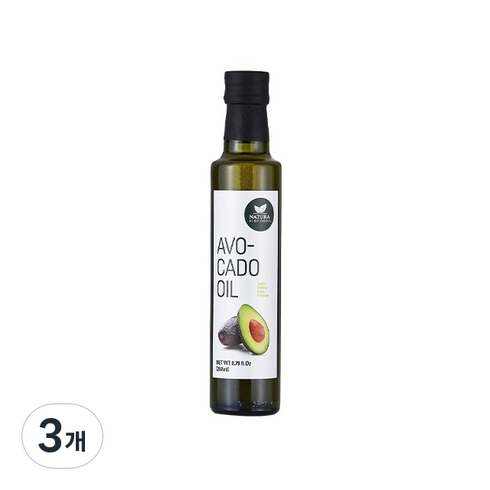 네츄라바이오푸즈 엑스트라버진 아보카도 오일, 260ml, 3개