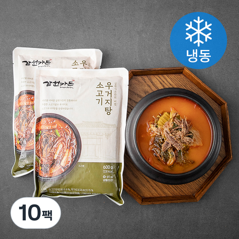 삼원가든 얼큰육개장 350gX10팩 - 삼원가든 소고기 우거지탕 (냉동), 600g, 10팩