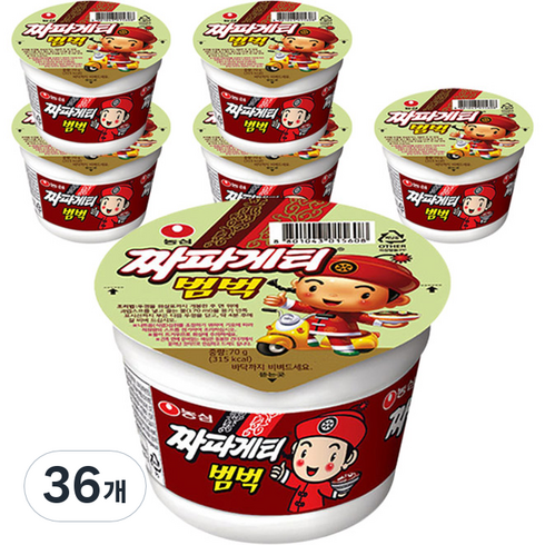 농심 짜파게티 범벅 미니 컵라면 70g, 36개