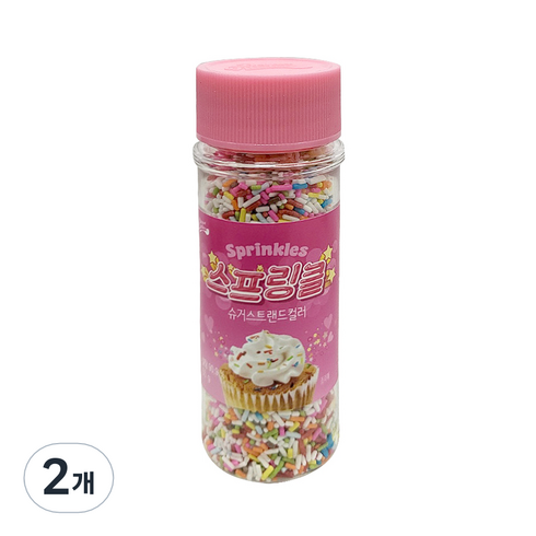 브레드가든 슈가 스트랜드 칼라 스프링클, 55g, 2개