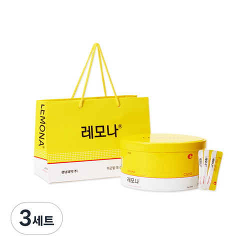 레모나 - 경남제약 레모나산 틴케이스 120포 + 쇼핑백, 240g, 3세트