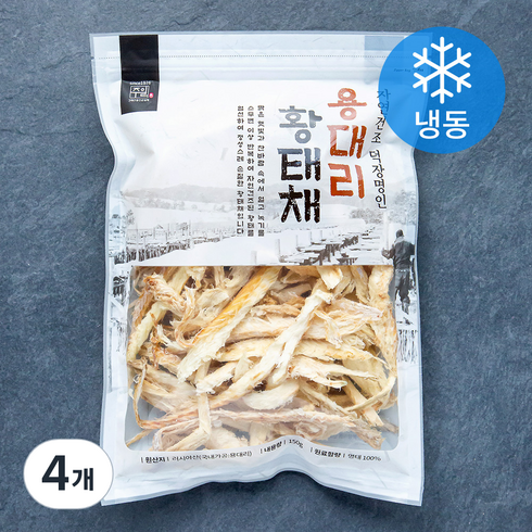 용대리황태채 - 주일 자연건조 덕장명인 용대리 황태채 (냉동), 150g, 4개