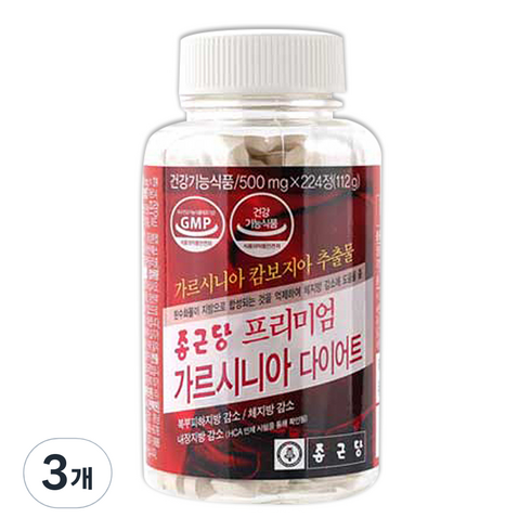 종근당 프리미엄 가르시니아 다이어트, 224정, 3개