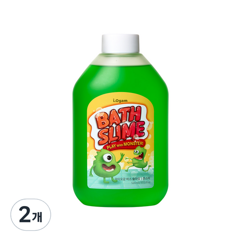 페페롱슬라임 - 아이오감 유아용 바스슬라임 몬스터, 520ml, 2개