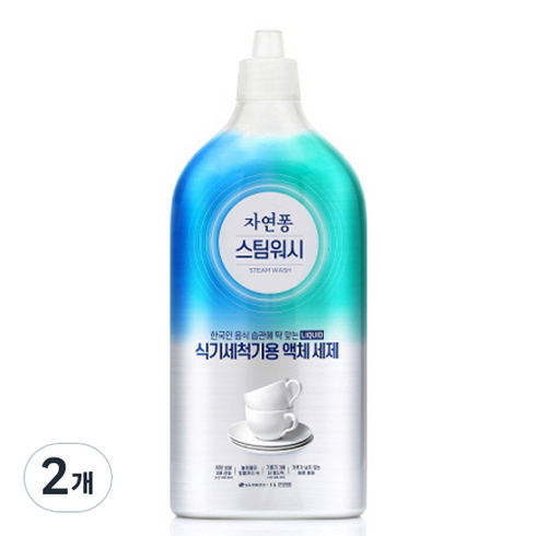 자연퐁 스팀워시 식기세척기용 액체 세제, 1000ml, 2개