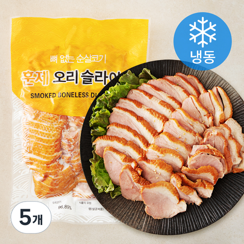 농우 훈제 오리 슬라이스 (냉동), 800g, 5개