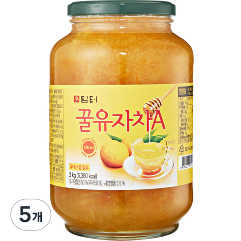 담터 꿀유자차A, 2kg, 1개입, 5개