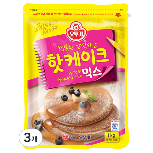 핫케이크가루 - 오뚜기 핫케이크 믹스, 1kg, 3개