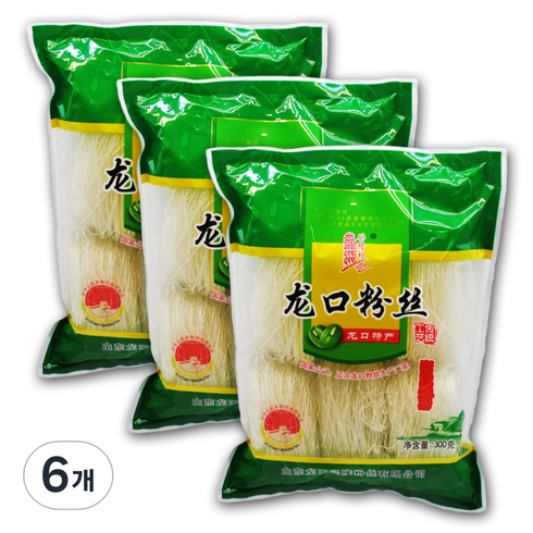 용타 요리용 녹두 실당면, 300g, 6개